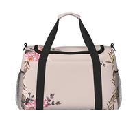 Marco Redondo Floral con Lindas Flores de Zinnia,Bolsas Deportivas, Bolsos de Viaje Deportivos Cruzados de Mano, Bolsas de Viaje de Gran Capacidad para Mujeres y Hombres.