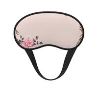 Marco redondo floral con lindas flores de zinnia, Cubiertas oculares completas, antifaces para dormir que bloquean la luz, orejeras opacas para dormir