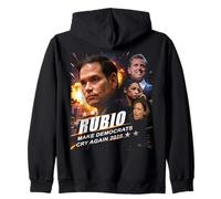 Marco Rubio 2028 Make Democrats Cry Again Action Poster Sudadera con Capucha