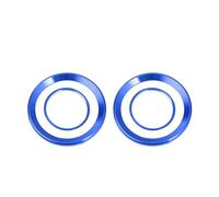 Marco salida aire coche Cubierta Salida Aire Coche Piezas Interiores Moldura Circular CA Decoración Embellecedor Auto Compatible Con MG Para ZS 2017 2018 2019 2020(Blue)