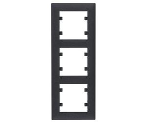 Marco serie lumina intense (WL5633) 3 elementos vertical color negro