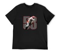 Marco Simoncelli Super Sic Moto GP Rider T-Shirt Graphic tee Printed Top Mens Black Shirt L