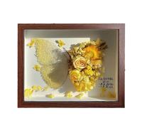 Marco Sombra Crisálida DIY Flores Secas Mariposa Regalo Hecho a mano Idea Romántica para Mujeres Mamá Esposa Abuela