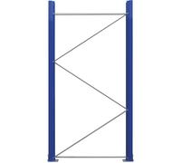 Marco soporte para estanterías para palets, desmontado eurokraft pro, azul genciana RAL 5010 / galvanizado