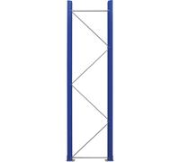 Marco soporte para estanterías para palets, premontado eurokraft pro, azul genciana RAL 5010 / galvanizado