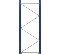 Marco soporte para estanterías para palets, premontado eurokraft pro, azul genciana RAL 5010 / galvanizado