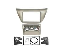 Marco Tablero Panel De Radio DIN Doble 7 Pulgadas para Mitsubishi para Lancer IX 2000-2010 Kit Tablero Estéreo Marco DVD Control Central CA Fascia Bisel Radio(Silver Grey)