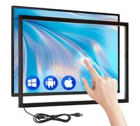 Marco táctil infrarrojo de 32 pulgadas, panel de pantalla táctil IR de 20 puntos con superposición de pantalla táctil infrarroja USB, adecuado para monitor táctil, marco de TV, pizarra blanca táctil