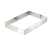 Marco Tartas Regulable Rectangular Pan de España Acero Inoxidable Eva - Anillo