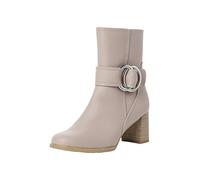 Marco Tozzi 2-2-25346-29-Botines de tacón, Botas Cortas al Tobillo Mujer, Marfil, 42 EU