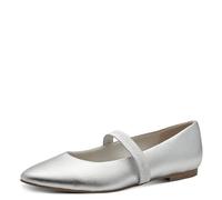 MARCO TOZZI Damen Ballerinas 2-22119-44, Zapatos Tipo Ballet Mujer, Plata, 40 EU