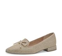 MARCO TOZZI 2-24201-42-Zapatillas, Plantilla Feel Me, Forro Interior Suave, Mocasín Mujer, Dorado, 37 EU