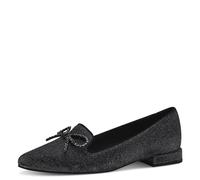 MARCO TOZZI 2-24201-42-Zapatillas, Plantilla Feel Me, Forro Interior Suave, Mocasín Mujer, Negro Black Metallic, 40 EU