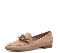 MARCO TOZZI 2-24215-42-Zapatillas de Piel, Plantilla Feel Me, Forro Interior Suave, Mocasín Mujer, Color Carne, 38 EU