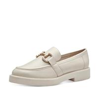 MARCO TOZZI 2-24301-42-Zapatillas, Plantilla Feel Me, Forro Interior Suave, Mocasín Mujer, Crema, 38 EU