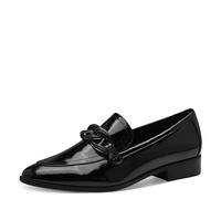 MARCO TOZZI 2-24310-42 Feel Me-Zapatillas para Mujer, Forro Interior Suave, Vegano, Mocasín, Patente Negra, 38 EU