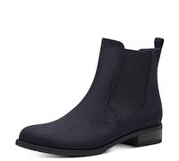 MARCO TOZZI Chelsea - Botas planas elegantes para mujer, azul marino, 41 EU