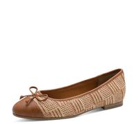 MARCO TOZZI Ballerinas 2-22103-42, Zapatos Tipo Ballet Mujer, Cognac Comb, 36 EU