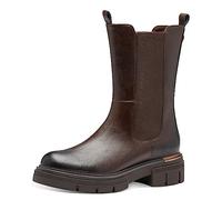 MARCO TOZZI Botas Chelsea para mujer en piel sintética con tacón de bloque, moca, 39 EU