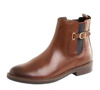 Marco Tozzi Botas Chelsea para mujer, mezcla de materiales de piel y sintéticos, plantilla suave de piel, forro interior suave