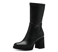 MARCO TOZZI Botas de mujer con tacón en piel sintética Tacón bloque, Negro, 36 EU