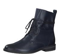 MARCO TOZZI Botas Planas de Encaje para Mujer 2-25133-41, Cortas al Tobillo, Azul Marino, 37 EU
