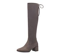 MARCO TOZZI Botas por encima de la rodilla para mujer elegantes con tacón de bloque, Pimienta, 40 EU