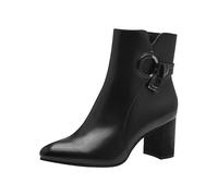 MARCO TOZZI Botín de Mujer con Cremallera y Slip 2-25320-43, Botas Cortas al Tobillo, Negro, 37 EU