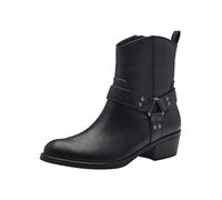 MARCO TOZZI Botín de Mujer con Cremallera y Slip 2-25324-43, Botas Vaqueras, Negro, 38 EU
