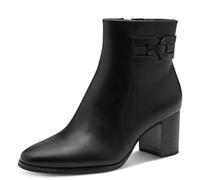 MARCO TOZZI Botín de Mujer con Cremallera y Slip 2-25326-43, Botas Cortas al Tobillo, Peine Negro, 38 EU