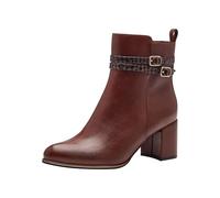 MARCO TOZZI Botín de Mujer con Cremallera y Slip 2-25332-43, Botas Cortas al Tobillo, Cognac Comb, 41 EU