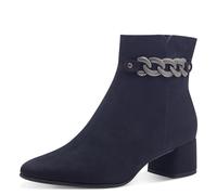 MARCO TOZZI Botín de Mujer con Cremallera y Slip 2-25352-43, Botas Cortas al Tobillo, Azul Marino, 37 EU