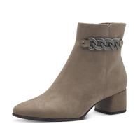 MARCO TOZZI Botín de Mujer con Cremallera y Slip 2-25352-43, Botas Cortas al Tobillo, Gris, 38 EU