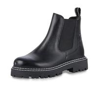 MARCO TOZZI Botín de Mujer con Cremallera y Slip 2-25491-43, Botas Estilo Chelsea, Negro Blanco, 42 EU