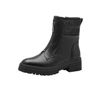 MARCO TOZZI Botín para Mujer con Cremallera y Slip 2-25347-43, Botas de Moda, Peine Negro y Negro, 37 EU