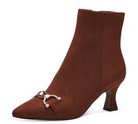 MARCO TOZZI Botines de mujer con tacón elegante, coñac, 40 EU