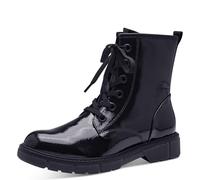 MARCO TOZZI Botines para mujer con cordones planos con cremallera, Purple Patent, 38 EU