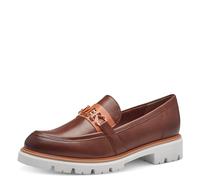 MARCO TOZZI by Gmk 2-84700-42-Pantuflas con Plantilla Feel Me, Forro Interior Suave, Mocasín Mujer, Cognac Comb, 39 EU