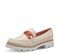 MARCO TOZZI by Gmk 2-84700-42-Pantuflas con Plantilla Feel Me, Forro Interior Suave, Mocasín Mujer, Crema Comb, 38 EU