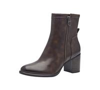MARCO TOZZI by Guido Maria Kretschmer Botines con tacón de piel sintética con cremallera para mujer, Cafe Antic, 39 EU