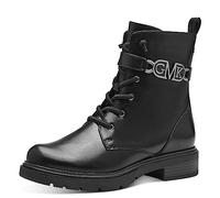 MARCO TOZZI by Guido Maria Kretschmer - Botines para mujer con cordones, piel sintética, invierno, Black Gun Mtl, 37 EU
