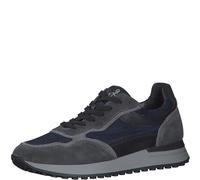 MARCO TOZZI by Guido Maria Kretschmer - Zapatillas Planas de Piel con Suela Gruesa para Hombre, Dk Grey Navy, 44 EU