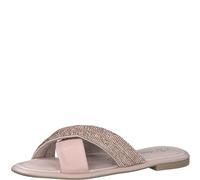 MARCO TOZZI Chanclas para Mujer, Piel, Plantilla Suave Feel Me, 2-27123-42, Pantuflas, Nude Comb, 41 EU