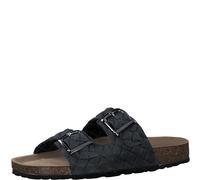 MARCO TOZZI Chanclas para Mujer, Piel, Plantilla Suave Feel Me, 2-27405-42, Pantuflas, Navy Structure, 40 EU