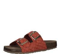 MARCO TOZZI Chanclas para Mujer, Piel, Plantilla Suave Feel Me, 2-27405-42, Pantuflas, Orange Str, 37 EU