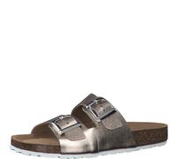 MARCO TOZZI Chanclas para Mujer, Piel, Plantilla Suave Feel Me, 2-27406-42, Pantuflas, Rosa metálica, 40 EU