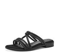 MARCO TOZZI Chanclas para Mujer, Plantilla Feel Me, Forro Interior Suave, 2-27101-42, Pantuflas, Peine Negro, 38 EU