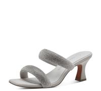 MARCO TOZZI Chanclas para Mujer, Plantilla Feel Me, Forro Interior Suave, 2-27205-42, Pantuflas, Grey Comb, 36 EU