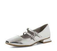 MARCO TOZZI Damen Ballerinas 2-22200-44, Zapatos Tipo Ballet Mujer, Plata, 40 EU