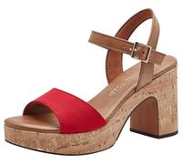 MARCO TOZZI Sandalias marrón / rojo, Talla 37